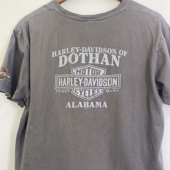 Harley Davidson - Vintage Earned Never Given Marines Dothan Alabama Shirt Size L - Picture 12 of 12